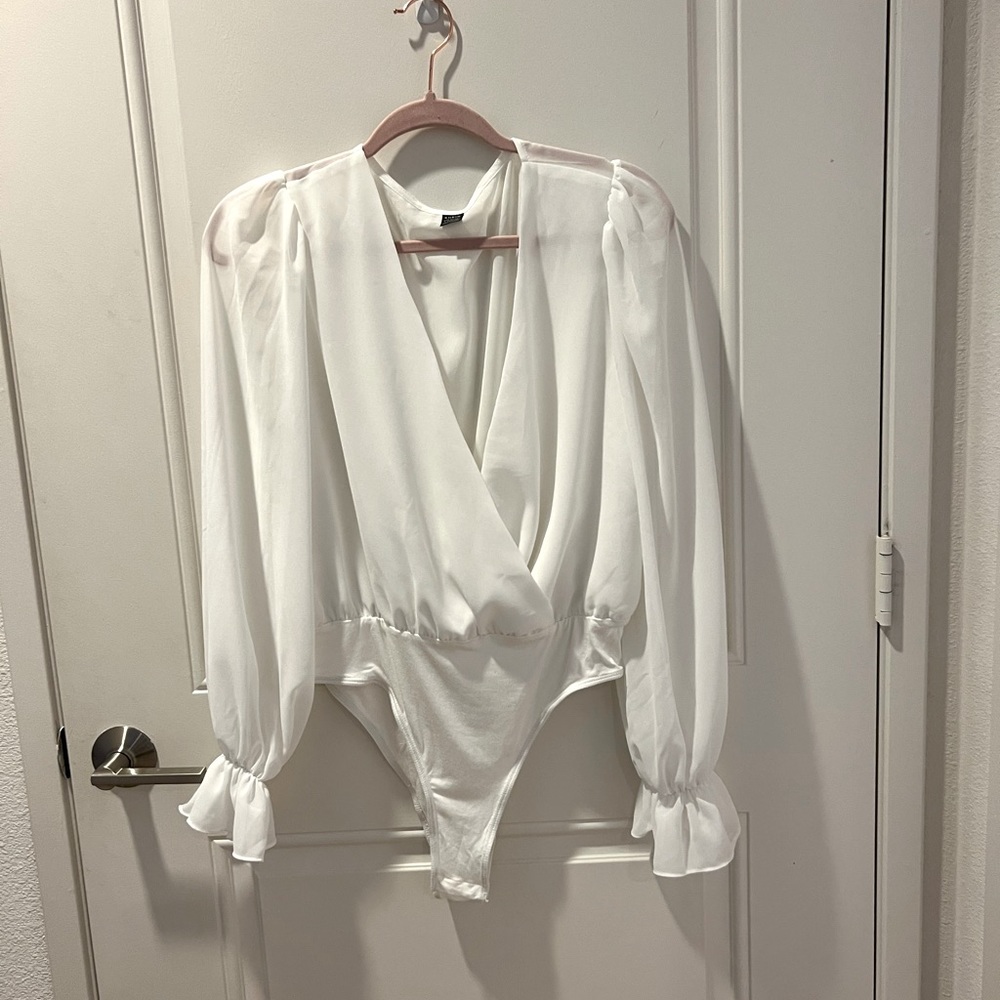 White Blouse Bodysuit
